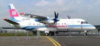 UR-14007 @ EGLF - Antonov 140 - by Terry Fletcher