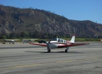 N942V @ SZP - 1975 Beech A36, Continental IO-520-BA 285 Hp, taxi to Rwy 22 after landing - by Doug Robertson