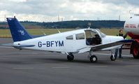 G-BFYM @ EGSY - Piper Cherokee Warrior - by Terry Fletcher