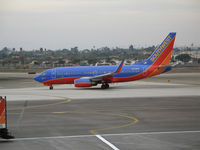 N443WN @ LAX - Southwest 737-7H4 in new colors taxying @ LAX - by Steve Nation