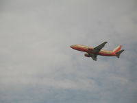 N661SW @ LAX - Southwest 737-317 in old colors executing missed approach @ LAX - by Steve Nation