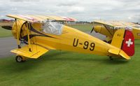 G-AXMT @ EGBR - Bucker Bu 133 wears markings U-99 - by Terry Fletcher