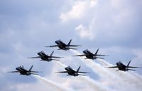UNKNOWN @ DVN - Blue Angels at the Quad Cities Air Show - by Glenn E. Chatfield
