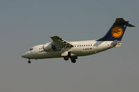 D-AVRO @ BRU - descending to rwy 02 - by Daniel Vanderauwera