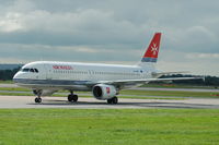 9H-AEP @ EGCC - Air Malta - Taxiing - by David Burrell