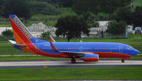 N701GS @ TPA - One of Southwest's older 737-7H4s taxiing in at TPA.