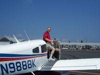 N9888K @ BID - This is me after my first flight with my 18 year old son, Andrew, piloting.  We landed on Block Island, RI from Newport, RI - by Grandma Trudy who wanted to be first in line with a flight from her grandson the pilot.