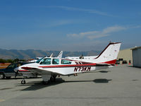 N73KM @ WVI - 1965 Beech 95-B55 from Fresno @ Watsonville, CA - by Steve Nation
