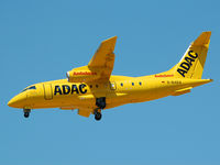 D-BADA @ LEBL - Pretty scheme, on final RWY 25R. - by Jorge Molina