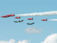 LF363 @ EGVA - Hawker Hurricane IIC/Battle of Britain Memorial Flt/RIAT Fairford (with Spitfires PM631,PS915,PS853 and the Red Arrows) - by Ian Woodcock