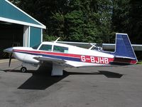 G-BJHB @ EGTB - Mooney M20 at Booker - by Simon Palmer