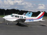 G-BMTR @ EGTB - PA-28 in the sunshine at Booker - by Simon Palmer