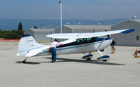 N3454C @ WVI - 1954 Cessna 170B arriving @ Watsonville, CA airshow - by Steve Nation
