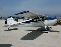 N3454C @ WVI - 1954 Cessna 170B arrived! @ Watsonville, CA airshow - by Steve Nation