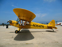 N3647N @ WVI - Locally-based 1947 Piper J3C-65 @ Watsonville, CA airshow - by Steve Nation