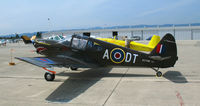 N3749K @ WVI - 1946 Globe GC-1B as RAF A-DT with sharkmouth @ Watsonville, CA airshow - by Steve Nation