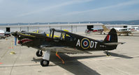 N3749K @ WVI - 1946 Globe GC-1B as RAF A-DT with sharkmouth @ Watsonville, CA airshow - by Steve Nation