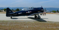 N7475C @ WVI - North American AT-6F taxying in @ Watsonville, CA airshow - by Steve Nation