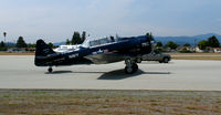 N7475C @ WVI - North American AT-6F taxying in @ Watsonville, CA airshow - by Steve Nation