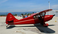 N9811K @ WVI - 1947 Stinson 108-2 @ Watsonville, CA airshow - by Steve Nation