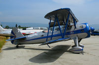 N68828 @ WVI - Highly modified 1944 Boeing E75 of Eddie Andrceni Airshows @ Watsonville, CA airshow - by Steve Nation