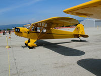 N92041 @ WVI - 1946 Piper J3C-65 from Agua Dulce Airport via Porterville-Hanford-Hollister @ Watsonville, CA airshow - by Steve Nation