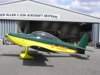 G-CDDY @ EGBT - Freshly resprayed Van's RV-8 at Turweston - by Simon Palmer