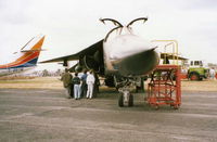 70-2411 @ EGCD - F-111 - Woodford Air Show 1989 (Scanned) - by David Burrell