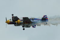 G-IIIS @ EGBP - Sukhoi Su-26Ms of the Red Bull Matadors, at the back G-IIIZ
