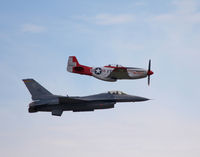 N151AF @ CYXX - USAF Heritage Flight P-51D & F-16 - by Guy Pambrun