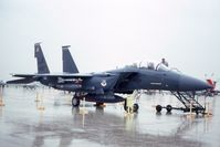 87-0190 @ ORD - F-15E at the ANG/AFR open house, in heavy downpour