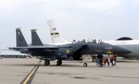 89-0503 @ FFO - F-15E at the 100th Anniversary of Flight celebration, as rain begins