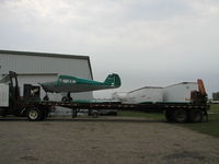 N8927C @ KLVN - Sitting on a flat bed trailer from Flying Cloud after 70MPH winds blew it over in a severe storm. - by Mitch Sando