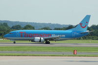 G-THOF @ EGCC - Thomson - Landing - by David Burrell