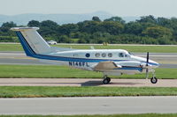 N146FL @ EGCC - Beech F90 - Taxiing - by David Burrell