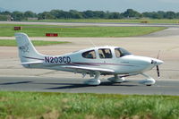 N203CD @ EGCC - Cirrus - Taxiing - by David Burrell