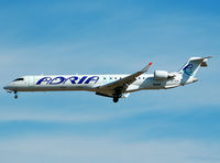 S5-AAK @ LEBL - CR9 on short final RWY 25R. - by Jorge Molina
