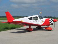 N9586J @ I74 - Colorful Cherokee on the ramp at Urbana, OH - by Bob Simmermon