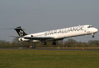 OY-KHP @ EGCC - SAS MD - by Kevin Murphy