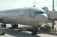 G-VWEB @ MIA - G-VWEB - Virgin Atlantic Surfer Girl - by Glen Jones