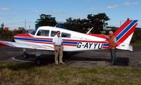 G-AYYU @ EGCF - My 1000th photo ! - A special moment for me (pictured right) after completing my maiden GA flight (as a passenger) from Sturgate to Sandtoft - by Terry Fletcher