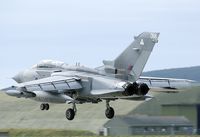 ZA601 @ EGQS - Athough wearing 2 Sq badges this Tornado flies with local 617 Sq.