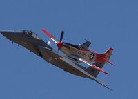 N151AF @ KFTG - F-15 and Mustang Fly-by EAA Front Range - by Bluedharma