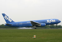 C-GZMM @ EGCC - Smokey landing - by Kevin Murphy