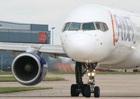 G-FJEB @ EGCC - Fine looking 757 - by Kevin Murphy