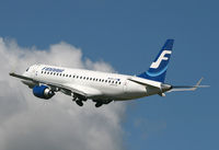 OH-LKF @ EGCC - Finnair new Embraer - by Kevin Murphy
