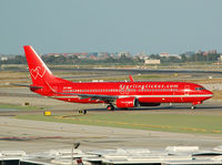 OY-SEJ @ LEBL - Entering at KILO for RWY 07R. - by Jorge Molina