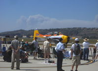N81643 @ CMA - North American T-28A TROJAN, Wright R-1300-C7BA 800 Hp, taxi past airshow crowd - by Doug Robertson