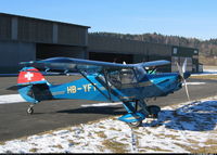 HB-YFT @ LSGT - In January in the last snow at Gruyeres Airport