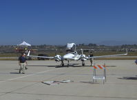 N457TS @ CMA - 2007 Diamond DA-42 TWIN STAR, two  Thielert Centurion TAE 125-011.7 turbocharged 135 Hp diesel engines with 18/1 compression ratio, FADEC with dual ECUs, engine shutdown for crowd safety - by Doug Robertson